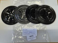4x Meccano Part #168b Thrust Bearing Toothed Disc