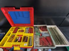 Selection of Meccano Components in Meccano Red & Yellow Plastic Carry Case