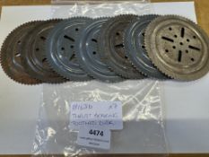 7x Meccano Part #168b Thrust Bearing Toothed Disc