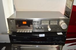 Intensai Stereo Cassette Deck, and a Philips Digital CD Player
