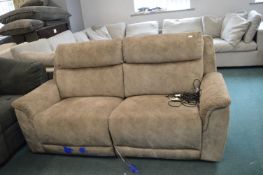 * Oscar Grey Fabric Electric Reclining Two Seat Sofa
