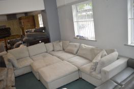 * Adiene & Ivy Serene Six Piece Modular Sofa in Beige Upholstery