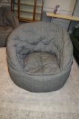 * Ambient Lounge Grey Fabric Beanbag Chair