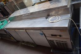* Three Door Refrigerated Preparation Unit 195x75cm x 90cm high