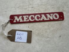 Metal Meccano Sign 6.5” long