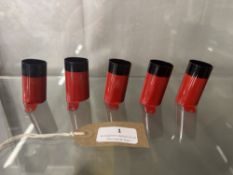 5x Meccano Part #138 Ships Funnel Red/Black