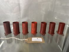 7x Meccano Part #138 Ships Funnel Dark Red