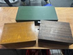 3x Empty Wooden Outfit Boxes