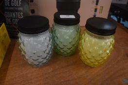 * 3x Cone Jar Citronella Candles