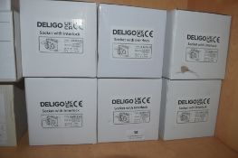 * 6x Deligo Socket with Interlock Three-phase
