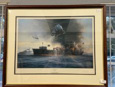 Falkland Sea King Rescue Print by Robert Taylor