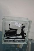 Lambretta glass brick with shadow Lambretta scene