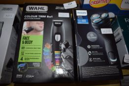 * Wahl Multigroomer and a Philips Electric Shaver