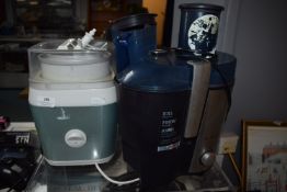 Cuisinart Ice Cream Maker, and a Bosch Juicer