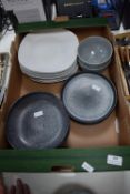 Box of Dinner Plates, Dishes, and Bowls,