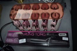 * Wahl ceramic coated curling tongs and Remington heated rollers