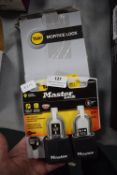 * Pack of master padlocks plus key, and a Mortise Lock
