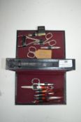 1970’s Cased manicure set from