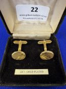 Pair of 22ct Gold Plated Cufflinks