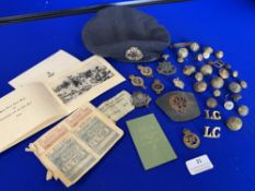 RAF Beret, Ministry of Fuel & Power Fuel Ration Coupons Booklet, RAF Badges, etc.