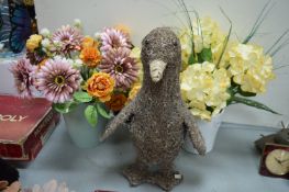 Two vases of artificial lowers etc