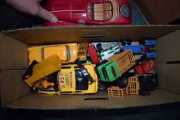 Box of Children’s Toys Including Diecast Vehicles, etc.