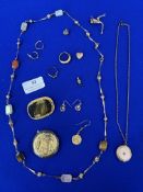 Gold Plated Costume Jewellery Including Necklaces, Rings, Earrings, Brooches, Lockets, etc.