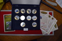 Celebration of Steam Locomotives Gold-Plated Coin Collection – A cased commemorative collection