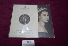Royal Mint 2022 Queen Elizabeth II Platinum Jubilee £5 Brilliant Uncirculated Coin – An official