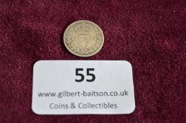 Queen Victoria 1892 Silver Threepence – British Queen Victoria silver threepence dated 1892,