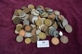 A large quantity of assorted British and world coinage, various countries, dates and