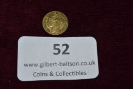 Victorian ‘Six Pence’ Coin or Token – A 19th-century Victorian brass/gilt-metal Six Pence piece,