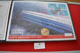 Red Arrows North American Tour 2019 Silver Proof £2 Coin Cover – Westminster commemorative stamp and