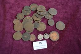 A collection of principally Georgian and Victorian British copper coinage, including pennies and