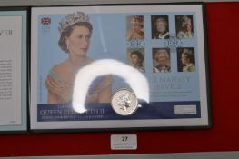 Queen Elizabeth II ‘Her Majesty in Service’ Silver Britannia Coin Cover – Westminster limited-