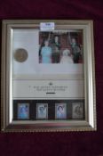 Framed Royal Mail Queen Mother Memorial Presentation – A framed Royal Mail commemorative