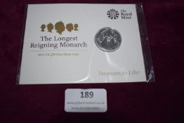 Royal Mint 2015 ‘The Longest Reigning Monarch’ £20 Fine Silver Coin – An official Royal Mint 2015 UK