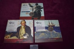Royal Mint Captain Cook ‘Voyage of Discovery’ Complete Three-Coin £2 Brilliant Uncirculated