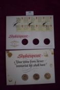 Royal Mail/Royal Mint William Shakespeare 400th Anniversary Three-Coin Cover, 2016, incorporating