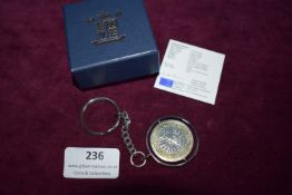 Royal Mint 2006 Brunel £2 Coin Keyring – Royal Mint 2006 £2 Brilliant Uncirculated coin