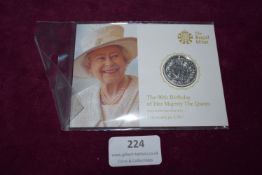 Royal Mint 2016 Queen Elizabeth II 90th Birthday £20 Fine Silver Coin – An official Royal Mint