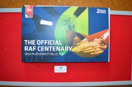 Official RAF Centenary Gold-Plated Ingot Collection – A twelve-piece commemorative collection