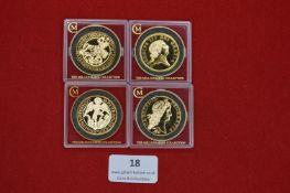 The Millionaires Collection – Four Gold-Plated Historic Coin Replicas – Four proof-like gold-