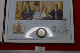 Queen Elizabeth II 90th Birthday Silver Proof Coin Cover – Westminster limited-edition commemorative