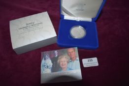 2007 Diamond Wedding Silver Proof Crown – 2007 Silver Proof Crown commemorating the Diamond