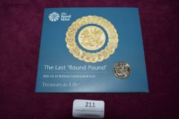 Royal Mint 2016 ‘The Last Round Pound’ £1 Brilliant Uncirculated Coin – An official Royal Mint