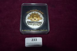 Australian Spirit ‘Sands of Gallipoli’ Commemorative Medallion – An Australian Spirit Sands of