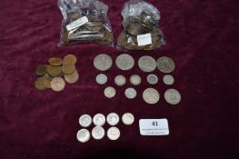 Mixed British Pre-Decimal Coin Collection, George V to Elizabeth II – A quantity of British pre-