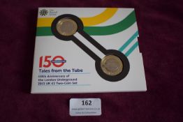 Royal Mint 2013 London Underground 150th Anniversary ‘Tales from the Tube’ £2 Two-Coin Set – The