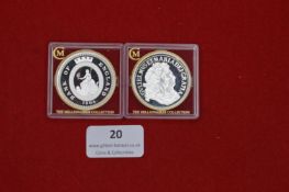 The Millionaires Collection Silver Historic Coin Replicas – Two large proof-like silver replica
